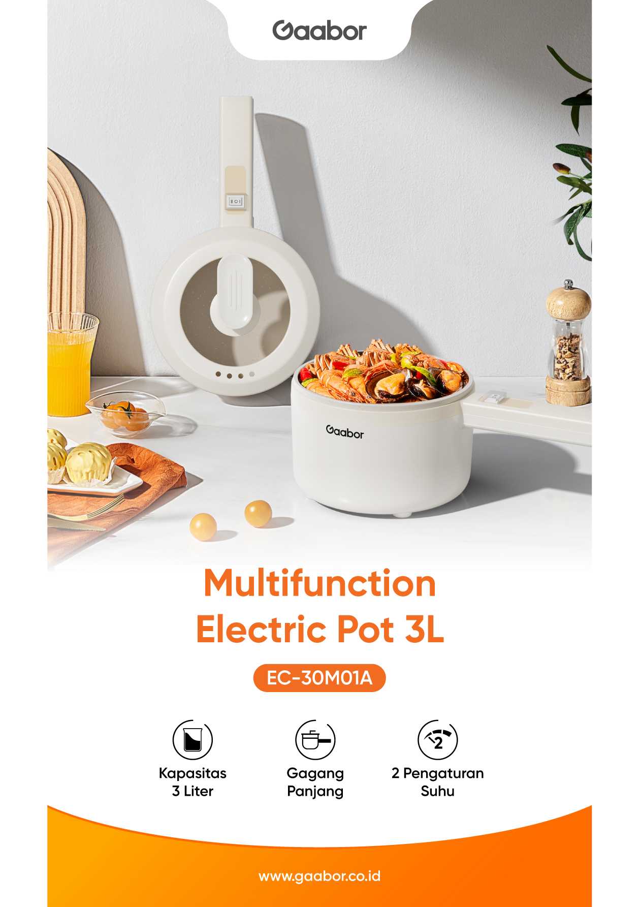 Multifunction Electric Pot 3 Liter EC-30M01A